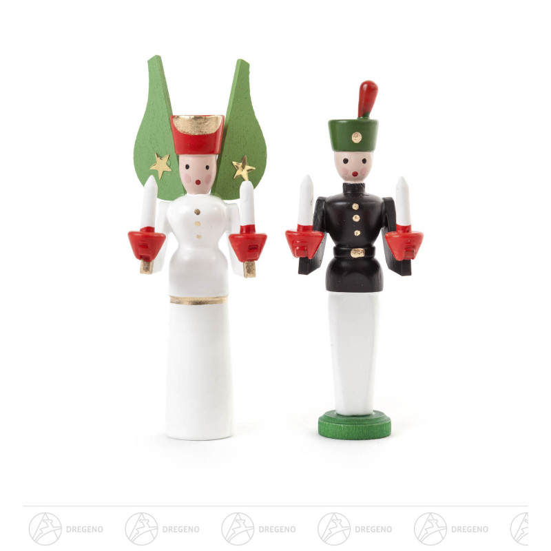 Miniatur Engel und Bergmann 6cm