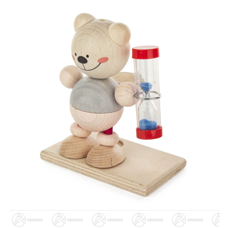 Zahnputzuhr Bärli natur