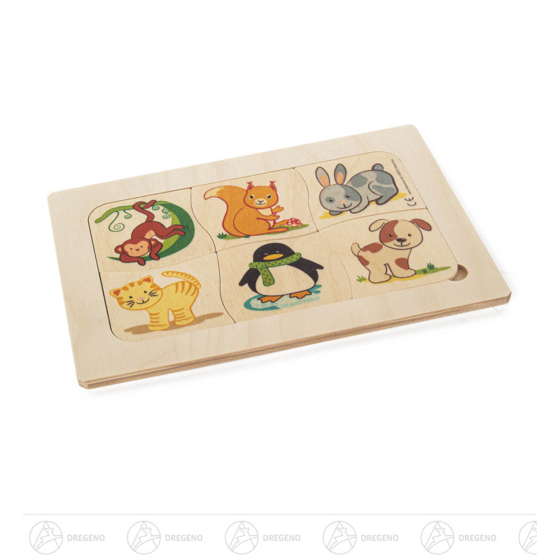Lernpuzzle Tiere & Futter