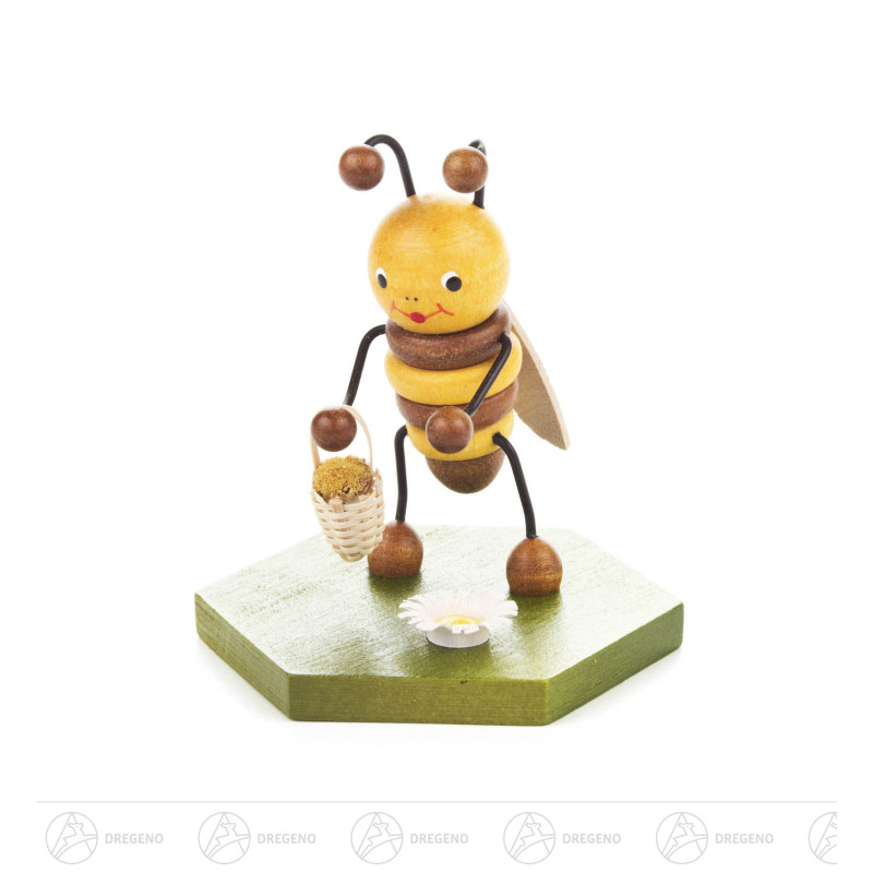 Biene mit Blumenkorb 8cm
