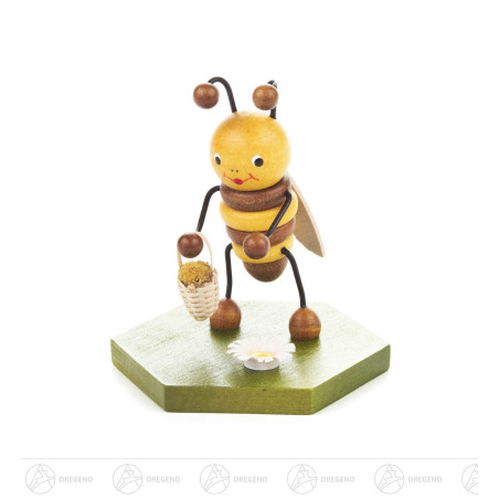 Biene mit Blumenkorb 8cm
