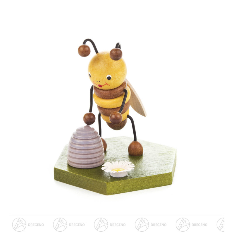 Biene mit Bienenkorb 8cm