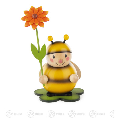 Hummel mit Blüte rechts 11cm