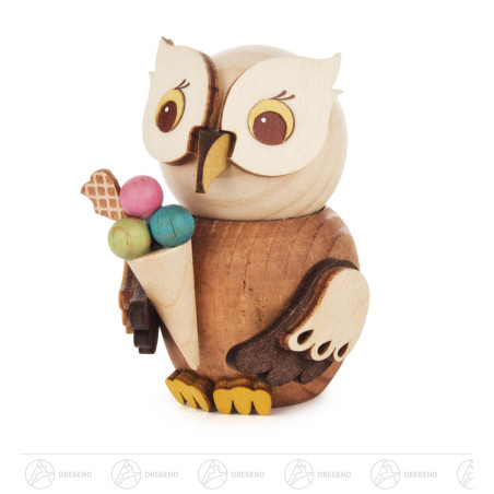 Mini-Eule mit Eis 7cm