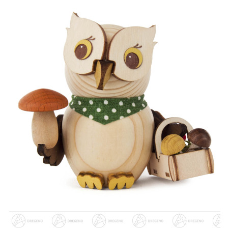 Mini-Eule Pilzsucher 7cm