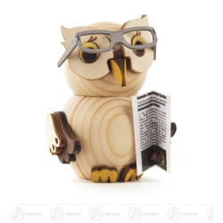Mini-Eule mit Brille 7cm