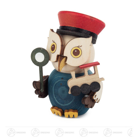 Mini-Eule Eisenbahner 7cm