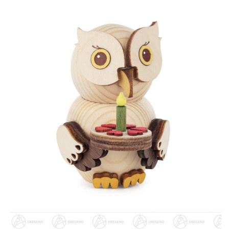 Mini-Eule mit Torte 7cm