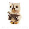 Mini-Eule mit Buch 7cm