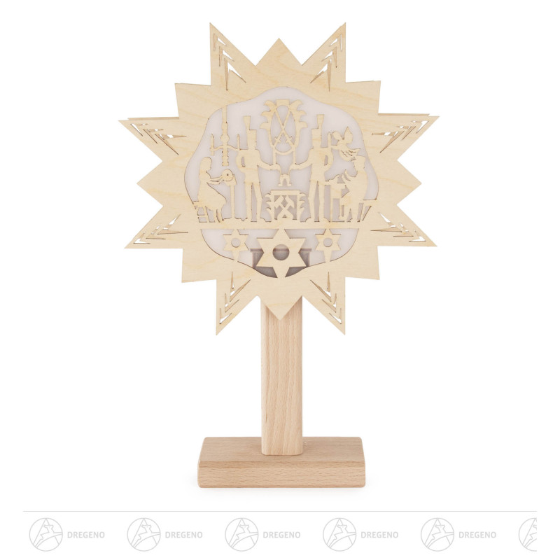 Fensterbild Motiv Seiffener Kirche und elektr.Beleuchtung