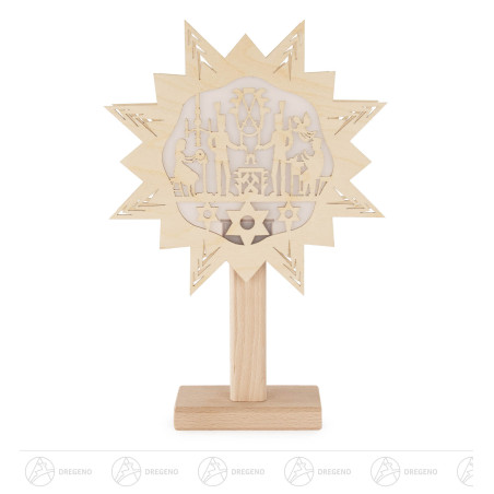 Fensterbild Motiv Seiffener Kirche und elektr.Beleuchtung