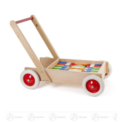 Laufwagen mit Bausteinen