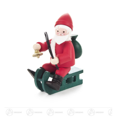 Nikolaus auf Schlitten farbig 5,5cm