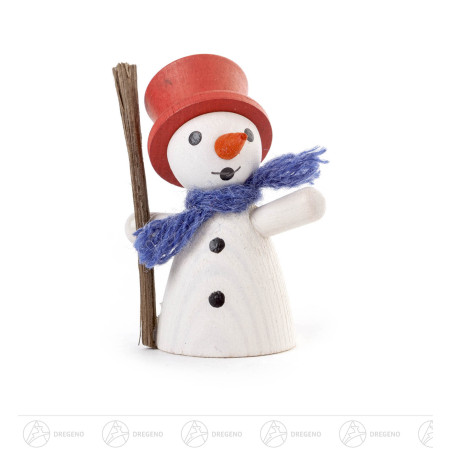 Schneemann mit rotem Zylinder 5cm