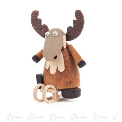 Elch auf Schlitten 7cm