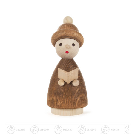 Kurrendekind braun mit Buch 9cm