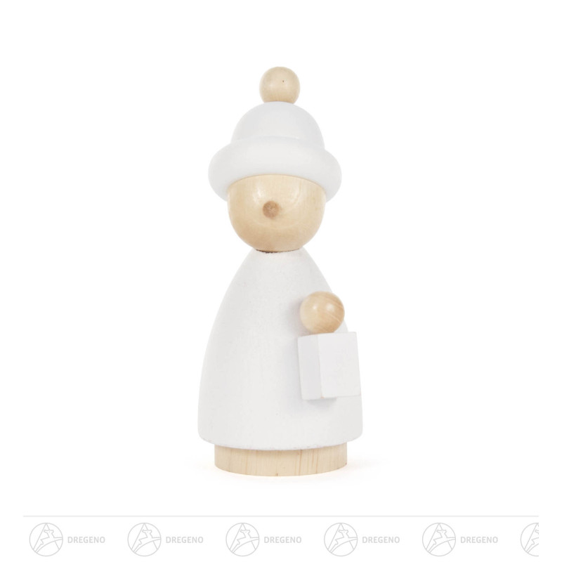 Kurrendekind mit Laterne, weiß-natur 9cm