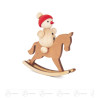 Schaukelpferd mit Schneemannkind 5cm