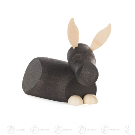 Esel modern, groß natur/anthrazit 6cm