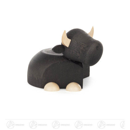 Ochse modern, klein natur/anthrazit 6cm