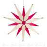Weihnachtsstern doppelt natur/rot, elektr. Beleuchtung 48cm