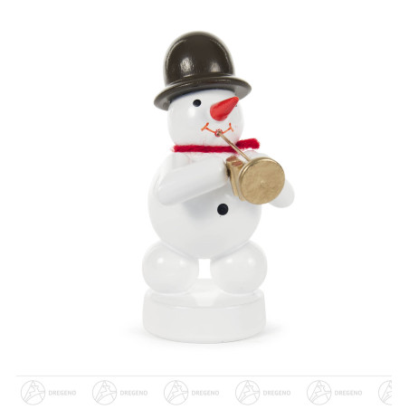 Schneemann mit Jazztrompete 8cm