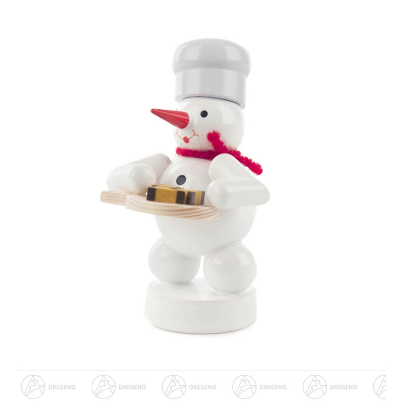 Schneemann Bäcker mit Nussecken 8cm