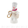 Schneemann Bäcker mit Brezel und Sternenform 8cm