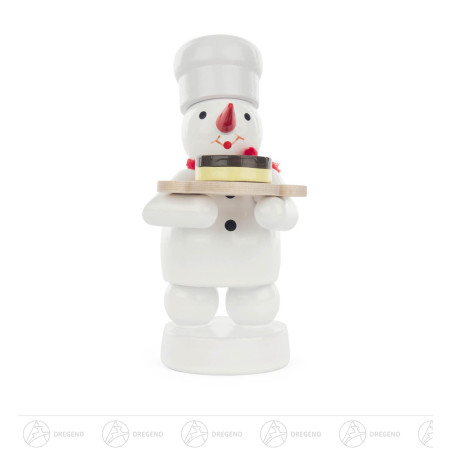 Schneemann Bäcker mit Torte 8cm