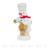 Schneemann Bäcker mit Kaffeemühle 8cm