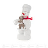 Schneemann Bäcker mit Pfefferkuchenfrau 8cm
