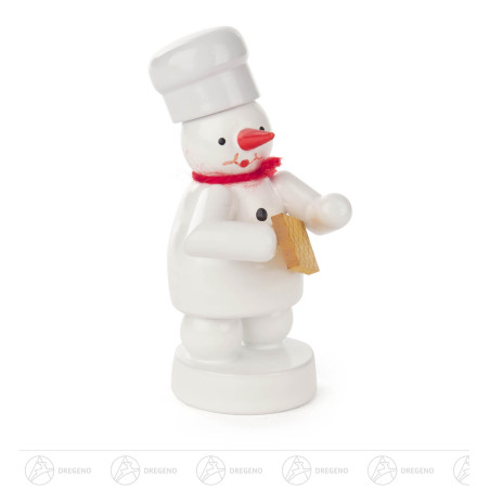 Schneemann Bäcker mit Waffel 8cm