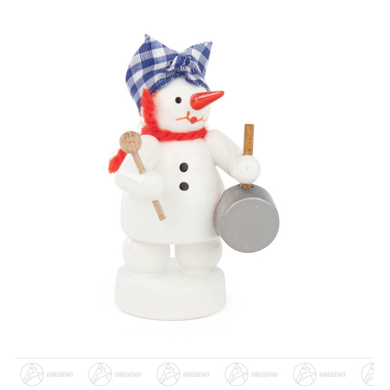 Schneemann mit Bratpfanne 8cm
