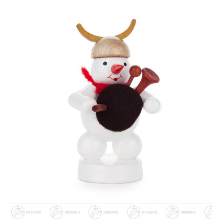 Schneemann mit Dudelsack 8cm
