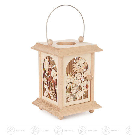 Tischlaterne Sommerblume für Teelicht oder Votivkerze 17cm