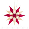Behang Spanstern rot/natur (4) 8cm