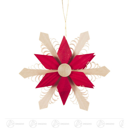 Behang Spanstern rot/natur 9cm