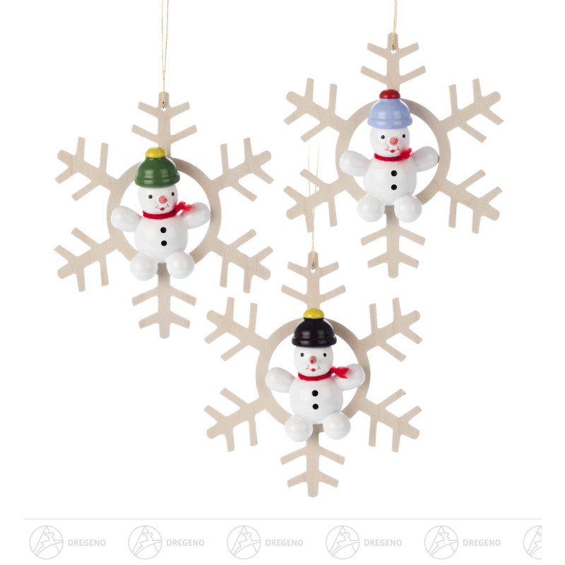 Behang Schneemanntrio Satz 4 6cm