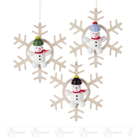 Behang Schneemanntrio Satz 4 6cm