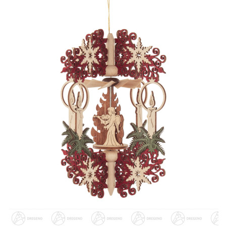 Wärmespiel Kristallkerze Engelchor zum Hängen 9 cm