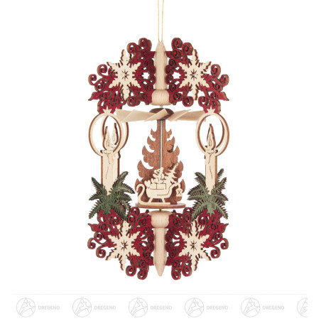 Wärmespiel Kristallkerze Weihnachtsmann 9 cm