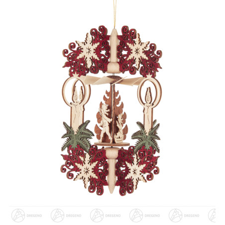 Wärmespiel Kristallkerze Winterkinder zum Hängen 9cm