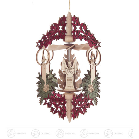 Wärmespiel Advent Sterne Kerze/Engel, Bergmann, Räuchermann, zum Hängen 11cm