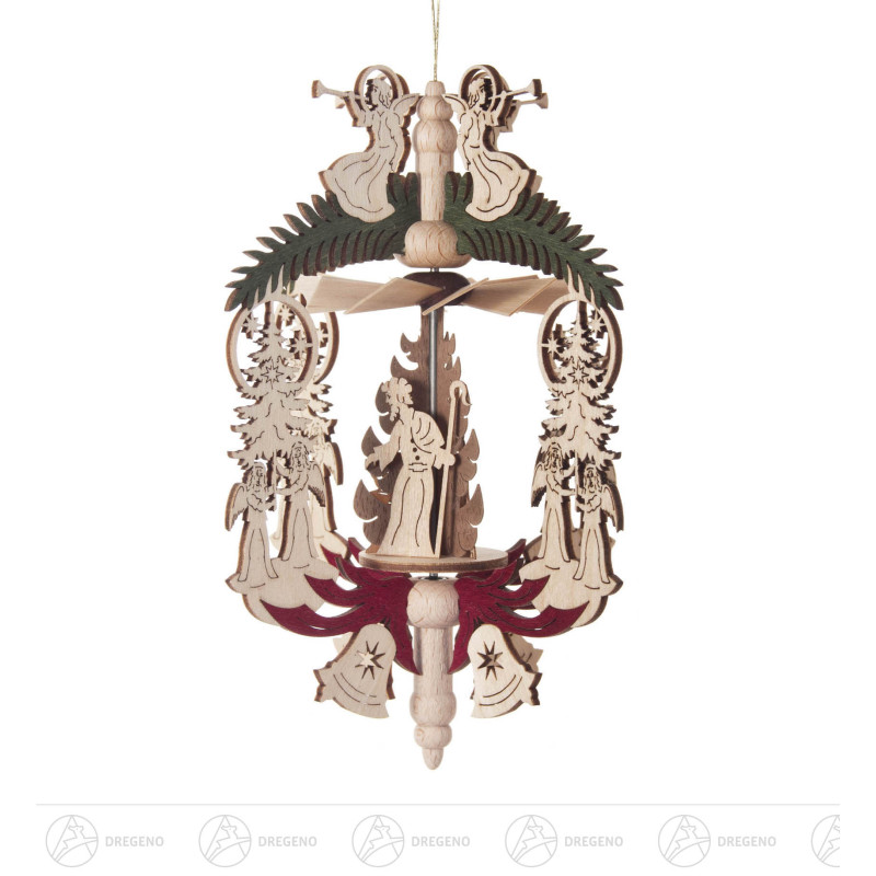 Wärmespiel Weihnachten Engel Engel mit Tannenbaum/Christi Geburt, zum Hänge 11cm