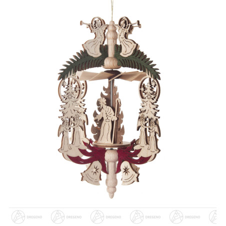 Wärmespiel Weihnachten Engel Engel mit Tannenbaum/Christi Geburt, zum Hänge 11cm