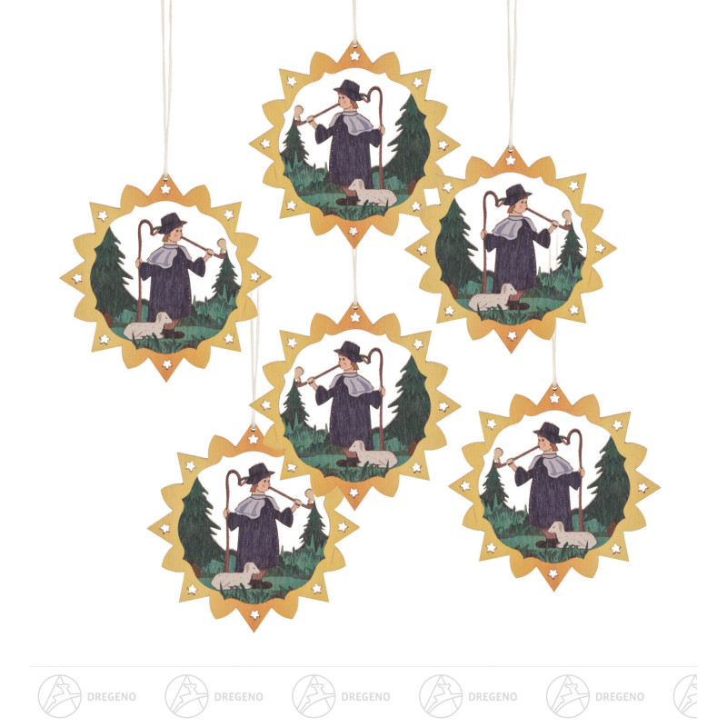 Behang Räuchermann Schäfer bunt (VE 6) 6cm