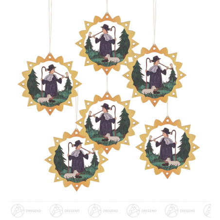 Behang Räuchermann Schäfer bunt (VE 6) 6cm