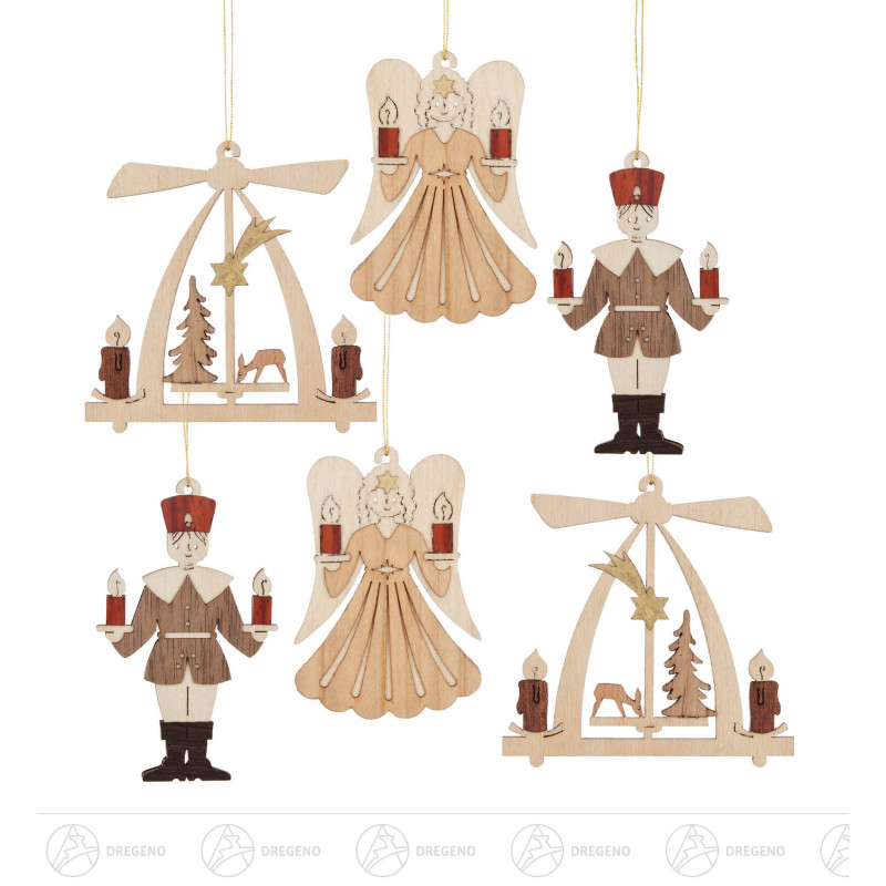 Behang Erzgebirge 2 (6) (Engel,Bergmann,Pyramide) 7cm