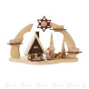 Schwibbogen mit Räucherhaus für Teelichte 22x34cm