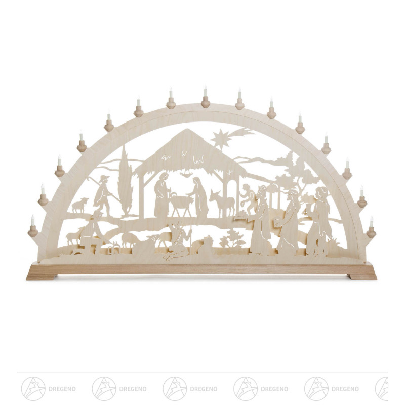 Schwibbogen mit Christi Geburt, elektrisch beleuchtet